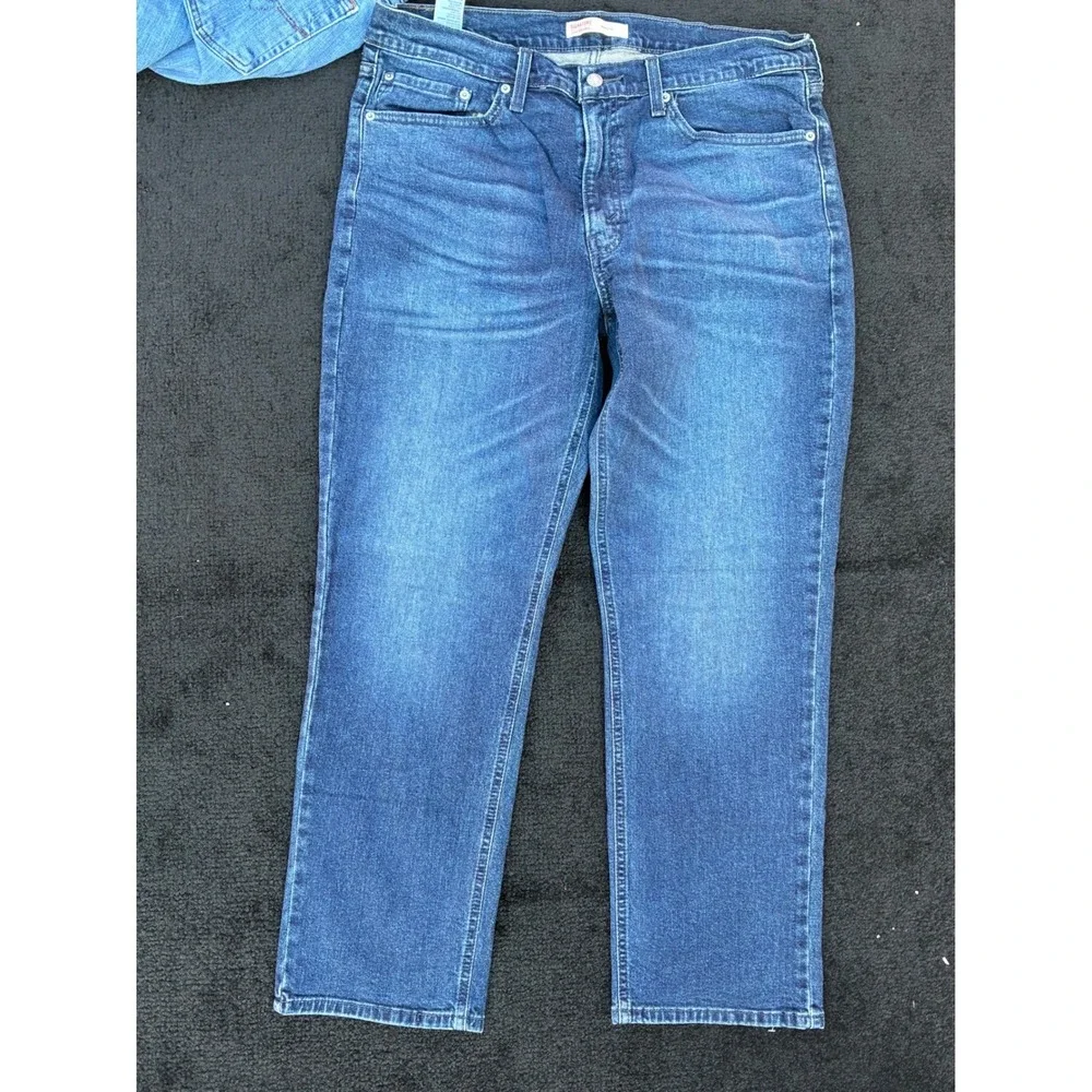 Levis 551 Z Authentic Straight Jeans Mens 36x30 Medium Wash Blue 94551-0105